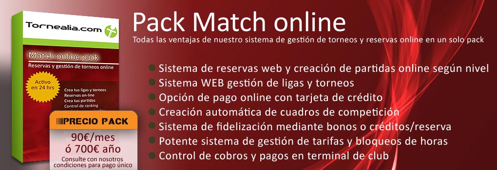 pack de reservas online y gestion de ligas y torneos